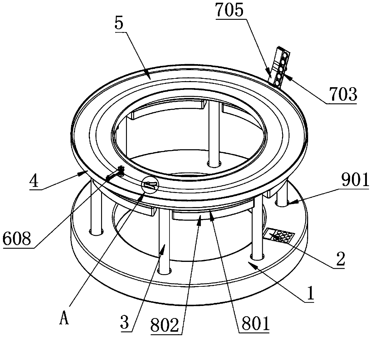 A manual sorting table for biological food testing that is convenient for sorting and storing