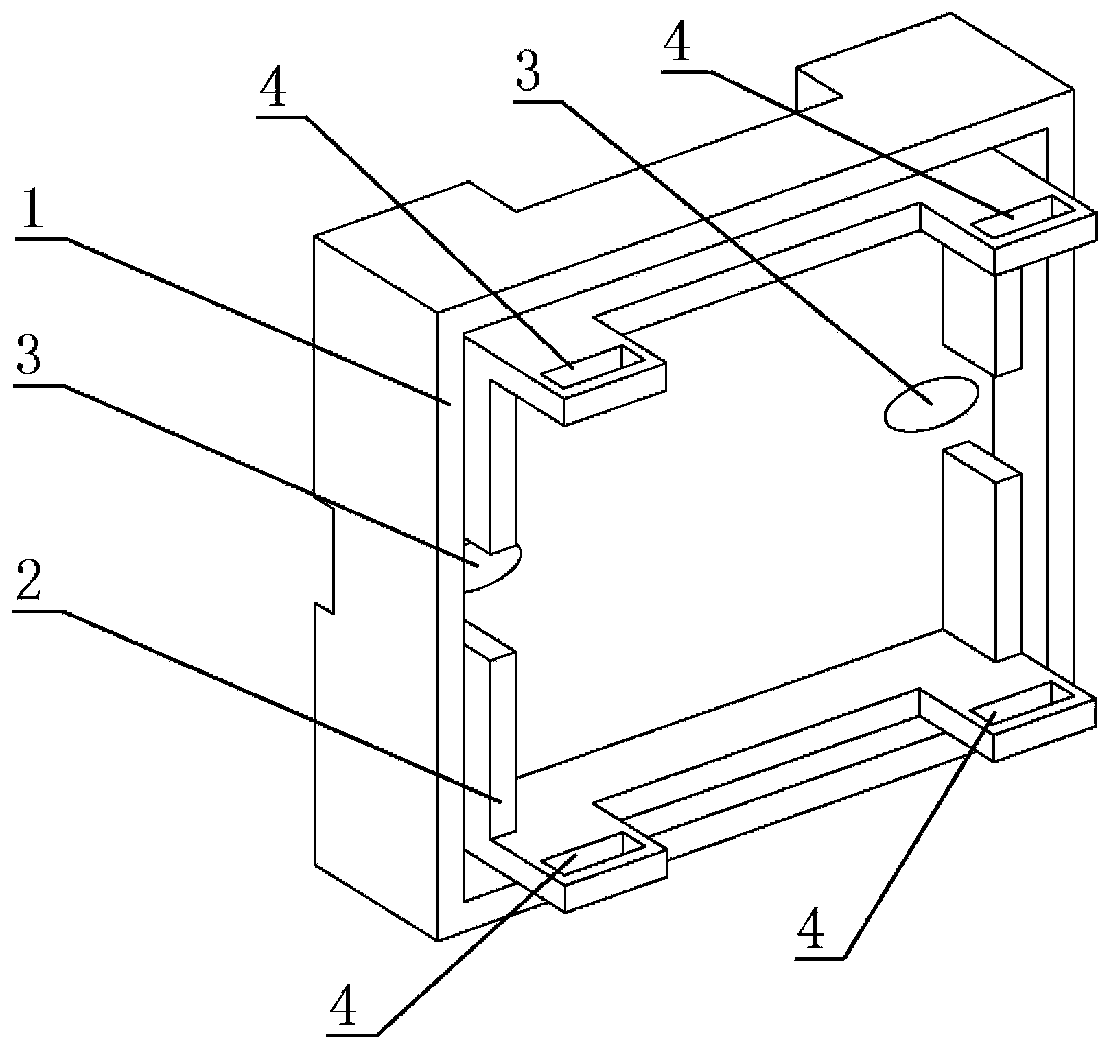 Packing case for suspending cargo in carton and packing method