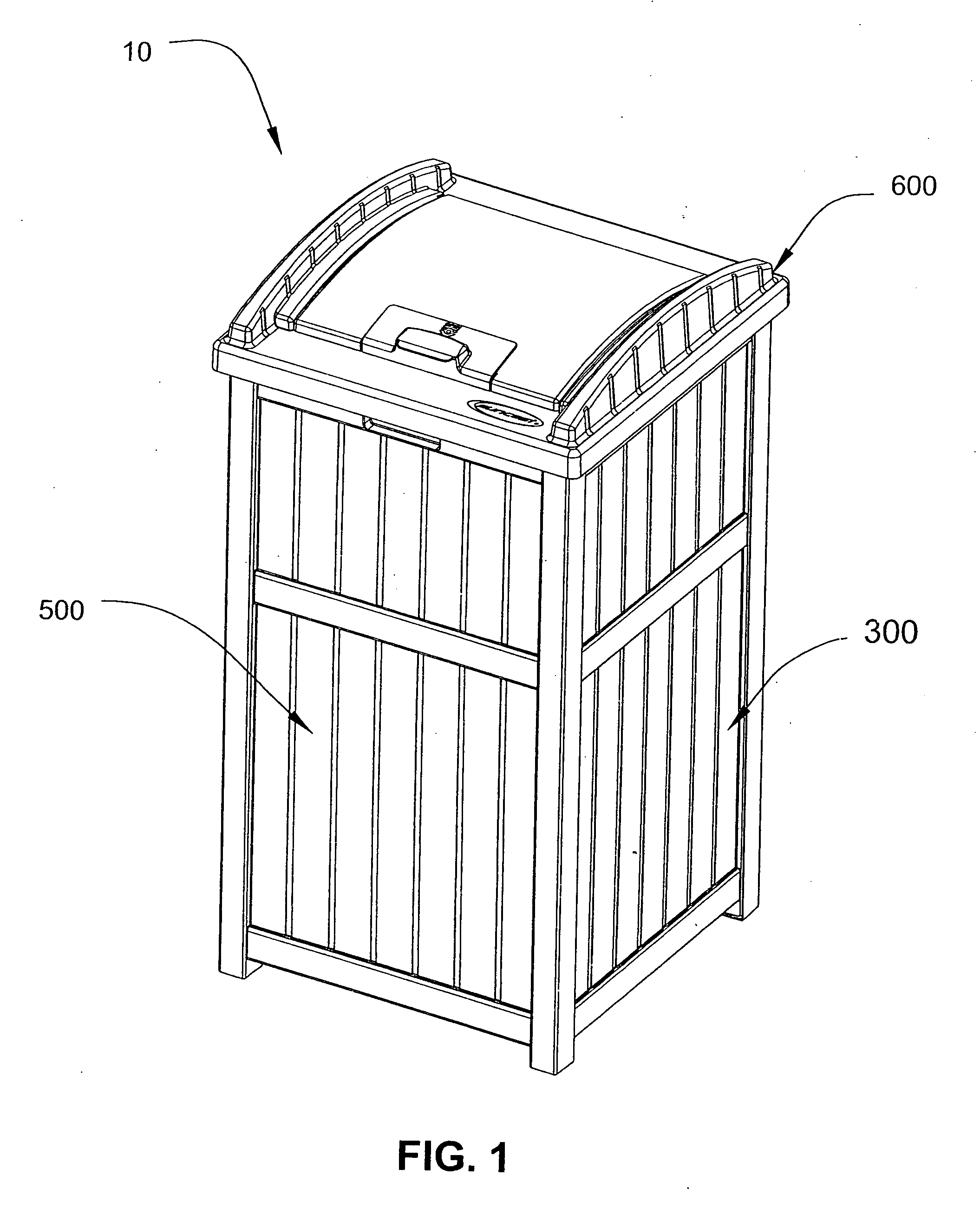 Secure trash container assembly