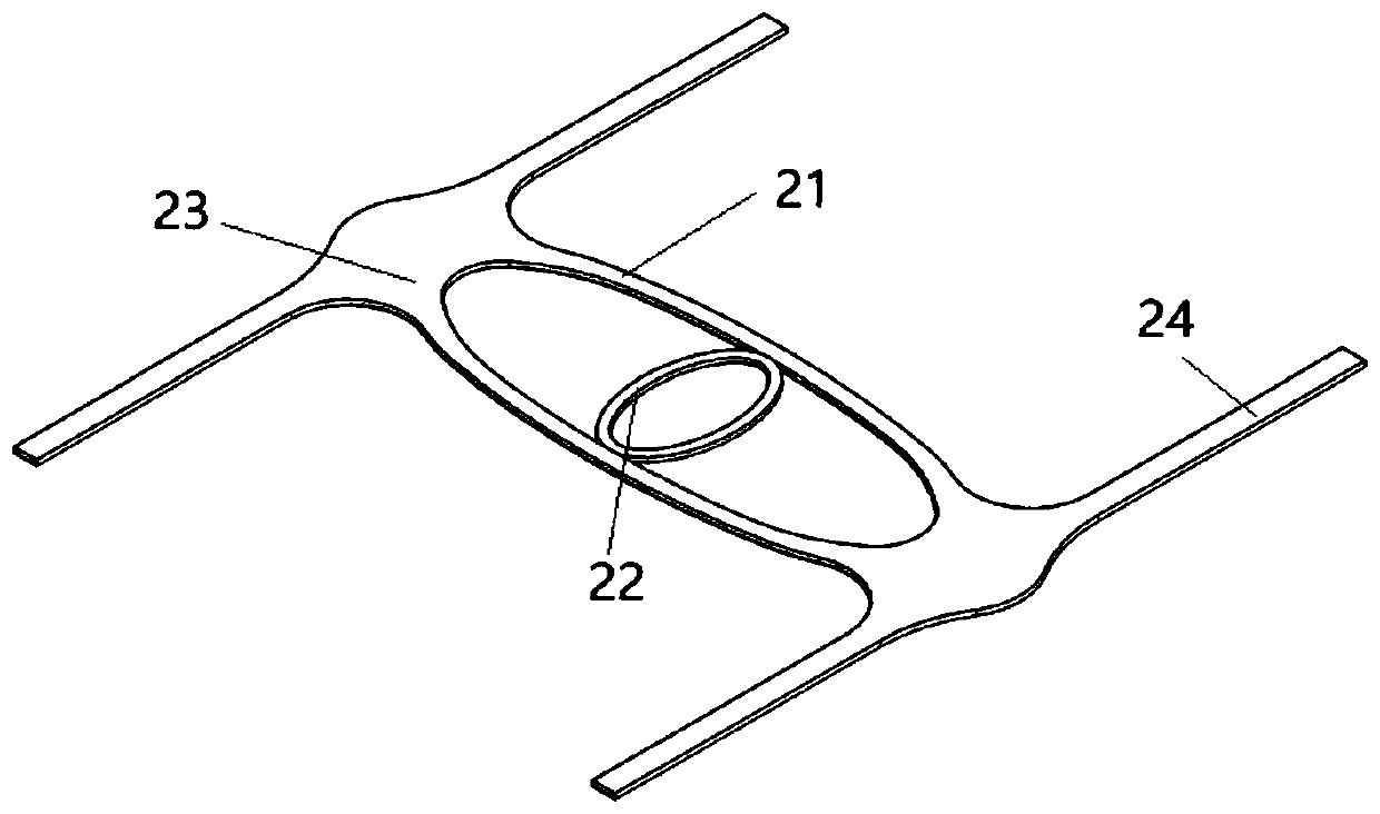 Space four-cable-surface double-amplitude curve-shaped cable-stayed bridge of canyon river terrain and construction method