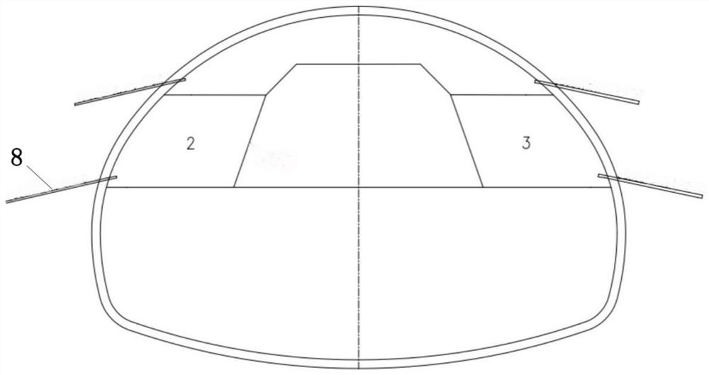 Construction method for weak surrounding rock section of short-step super-large-section tunnel