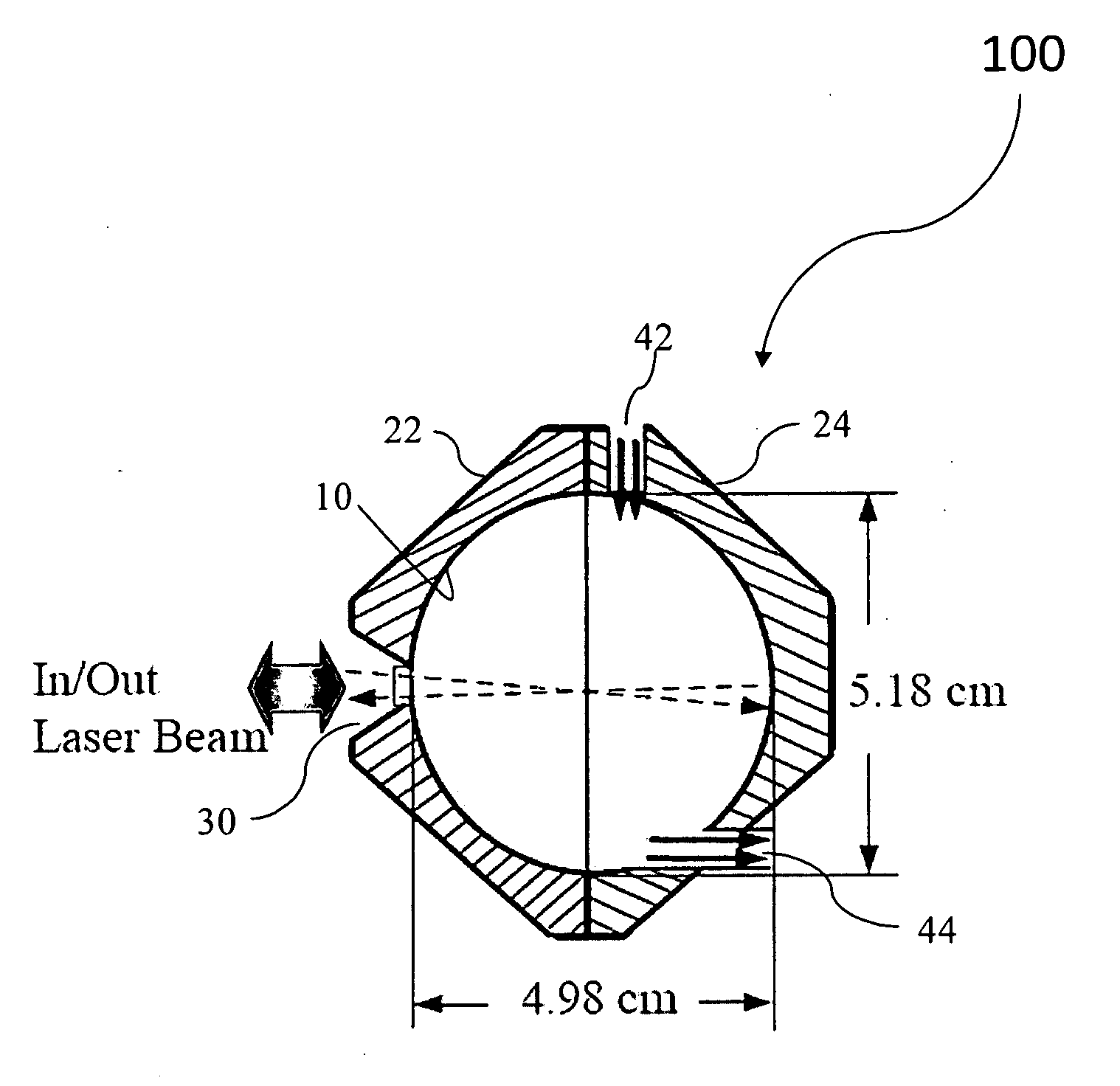 Rotationally Asymmetric Chaotic Optical Multi-Pass Cavity