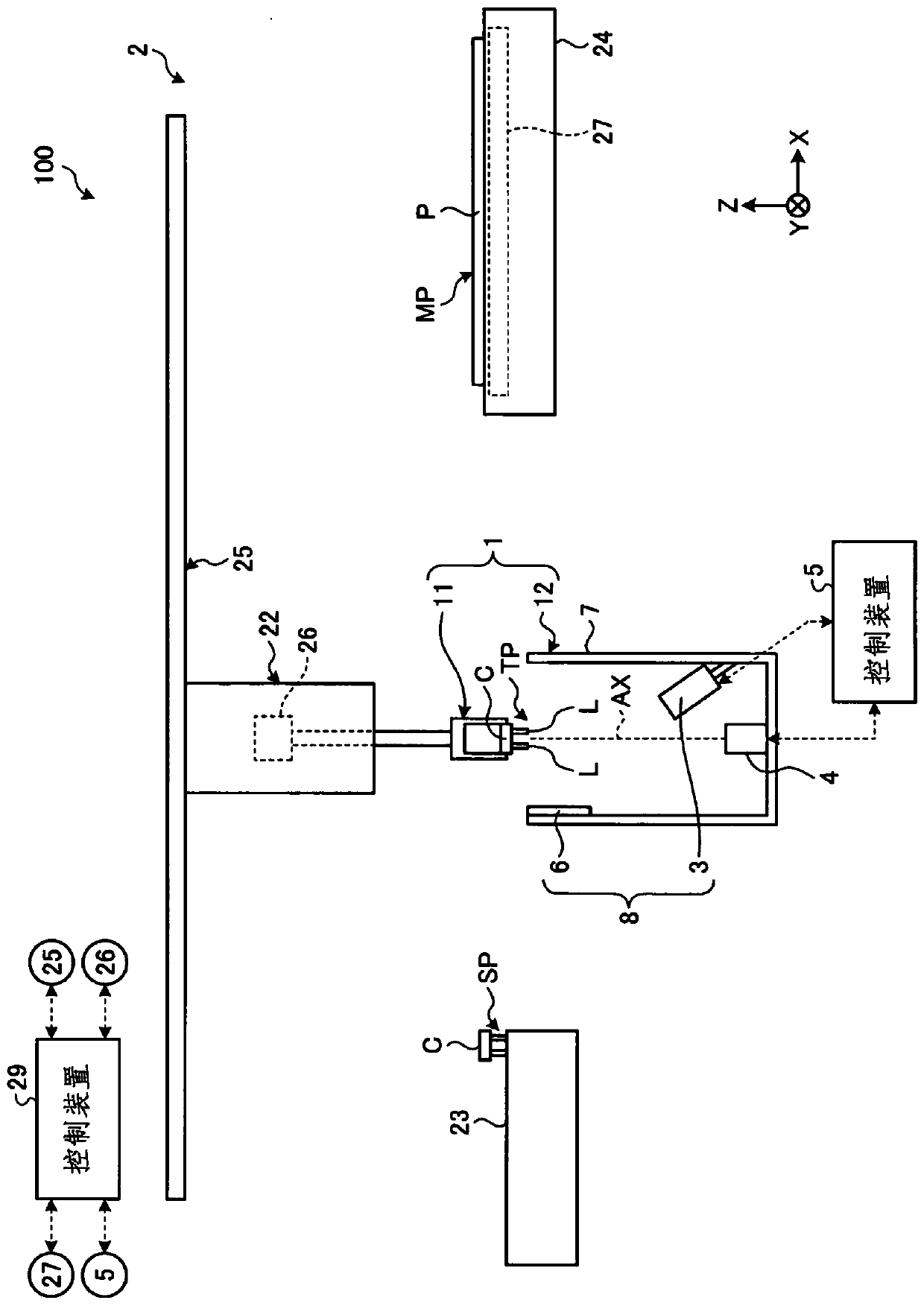 Three-dimensional measuring device