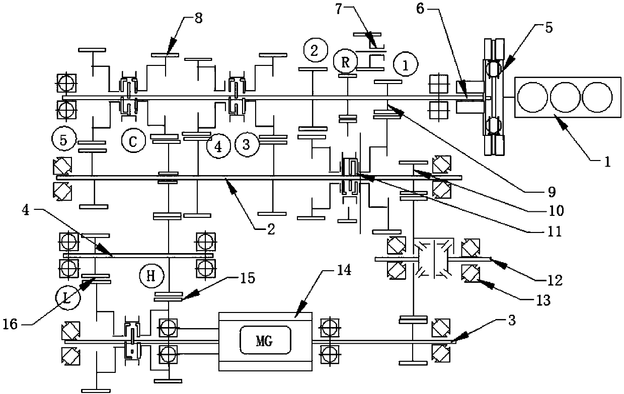 Double-shaft input hybrid power system and drive method