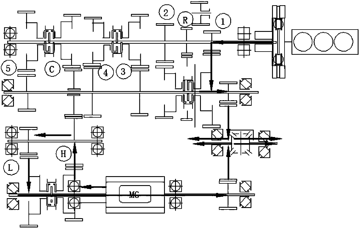 Double-shaft input hybrid power system and drive method