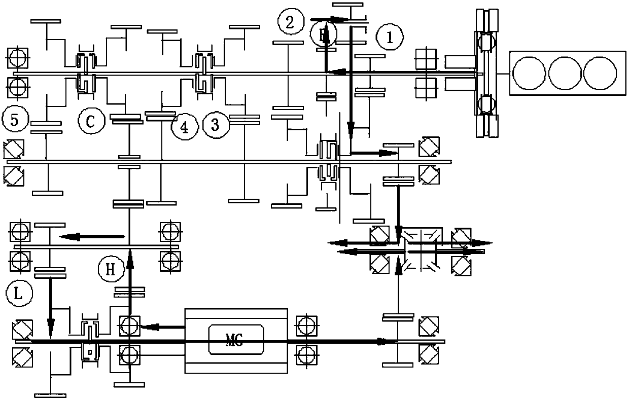 Double-shaft input hybrid power system and drive method