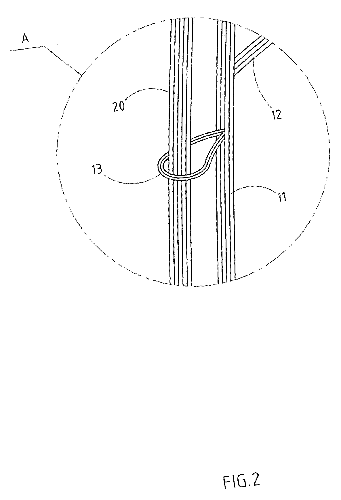 Grid strip component for shutters with pull cord