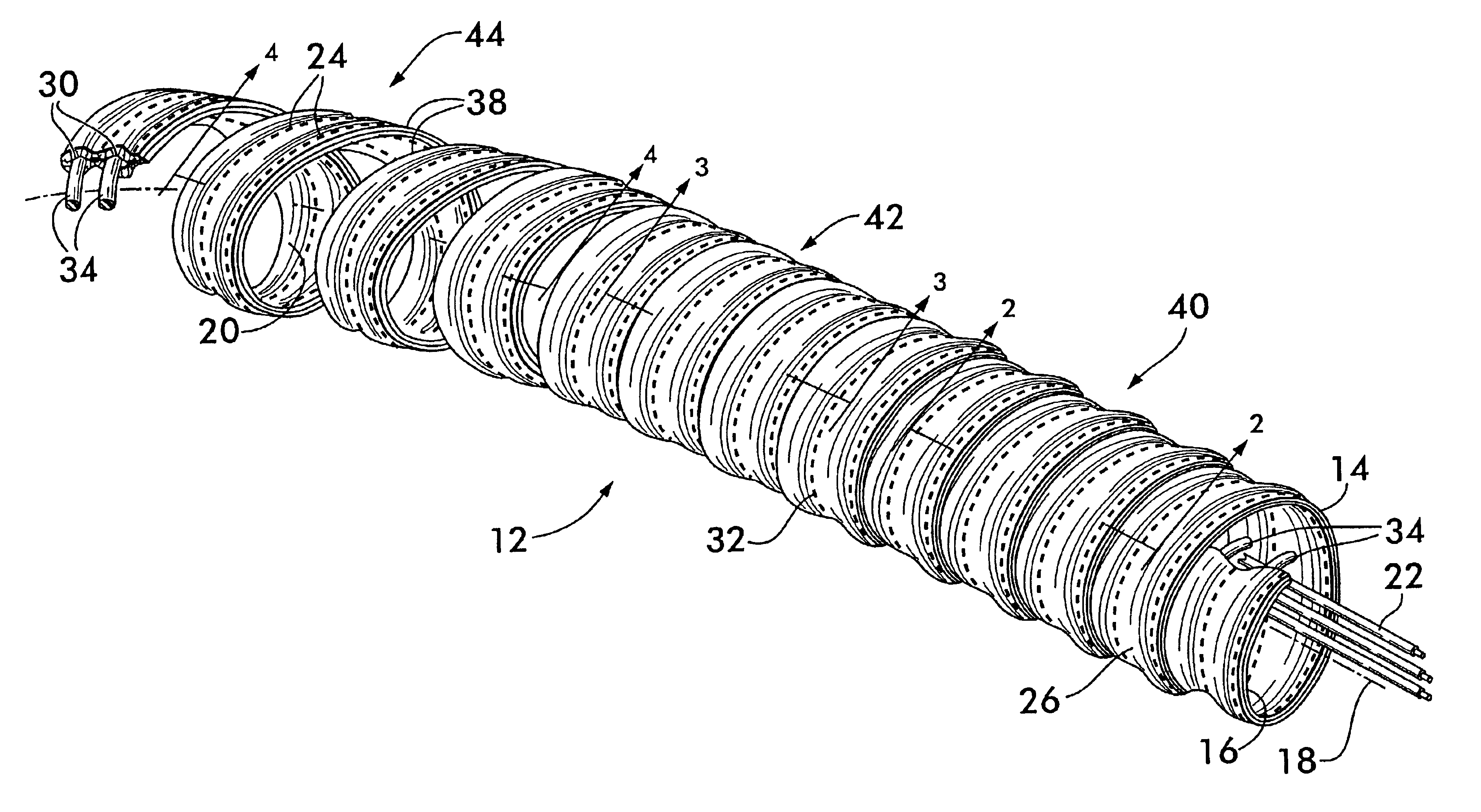 Damping sleeve with resilient support members