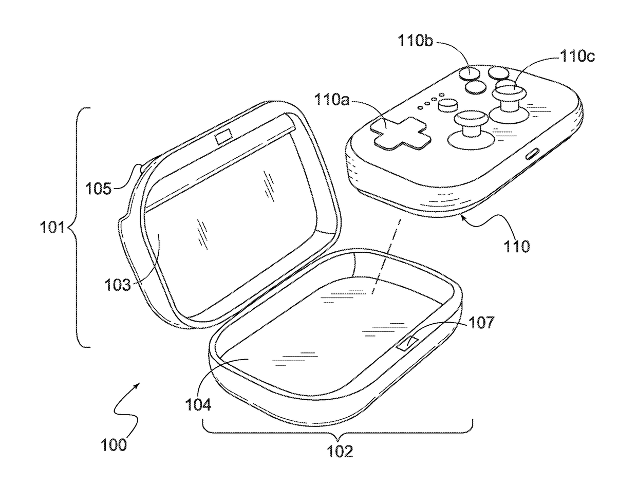 Gaming controller case and stand combination