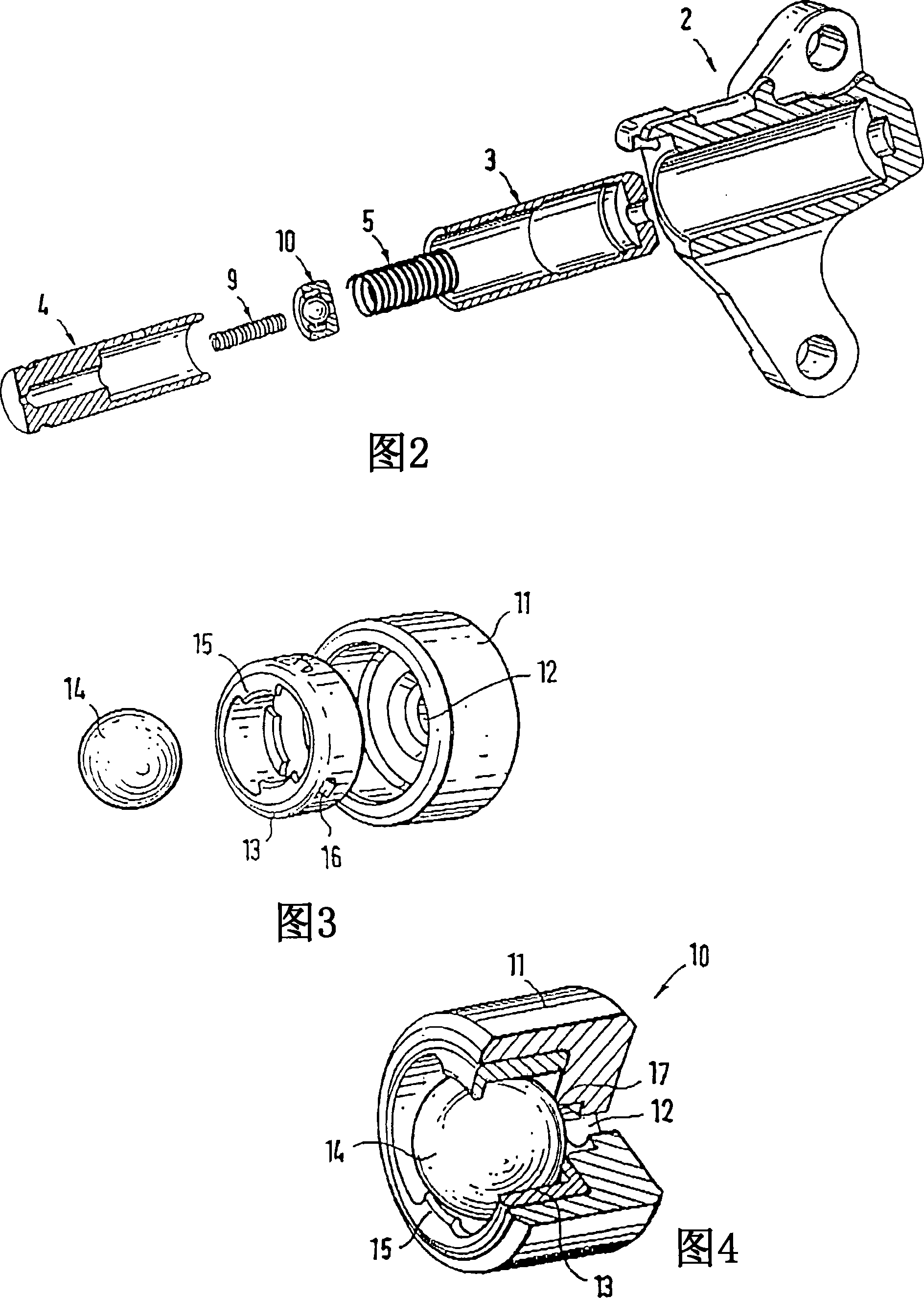 Hydraulic tensioning device for a traction mechanism drive