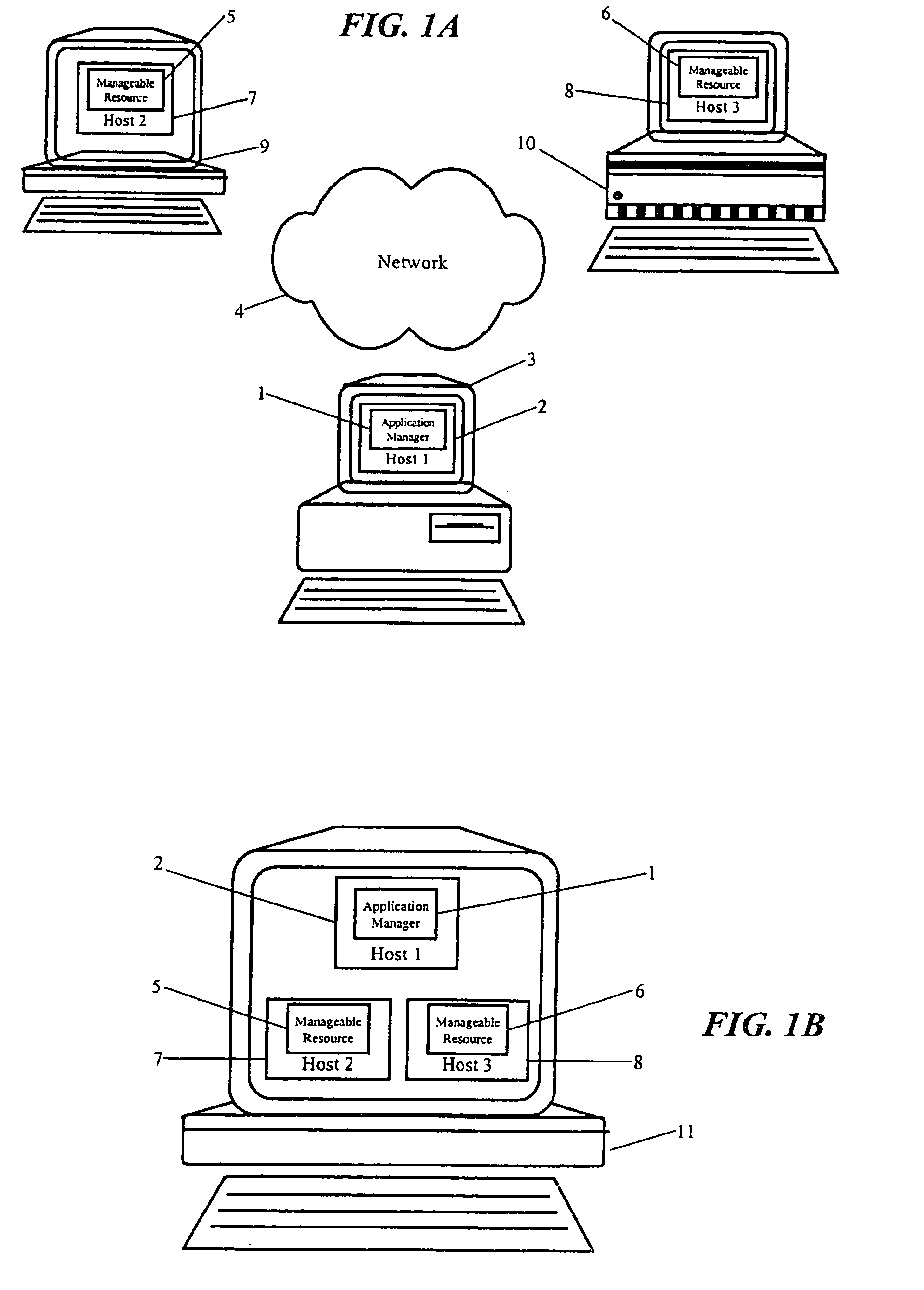 System uses application manager and master agent to communicate with mini-agents for remotely managing application resources distributed across multiple Java virtual machines