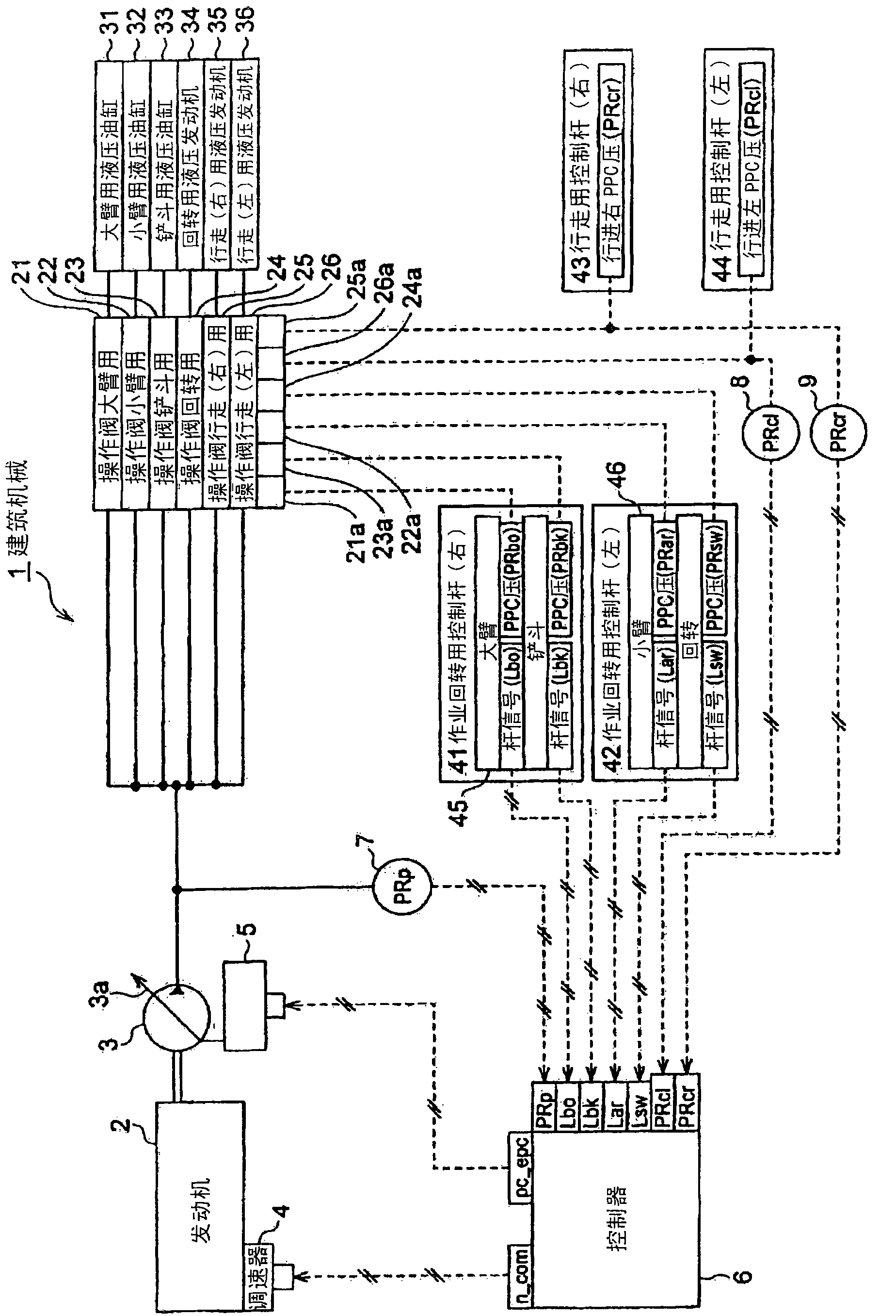 Control device of engine, control device of engine and hydraulic pump, and control device of engine, hydraulic pump, and generator motor