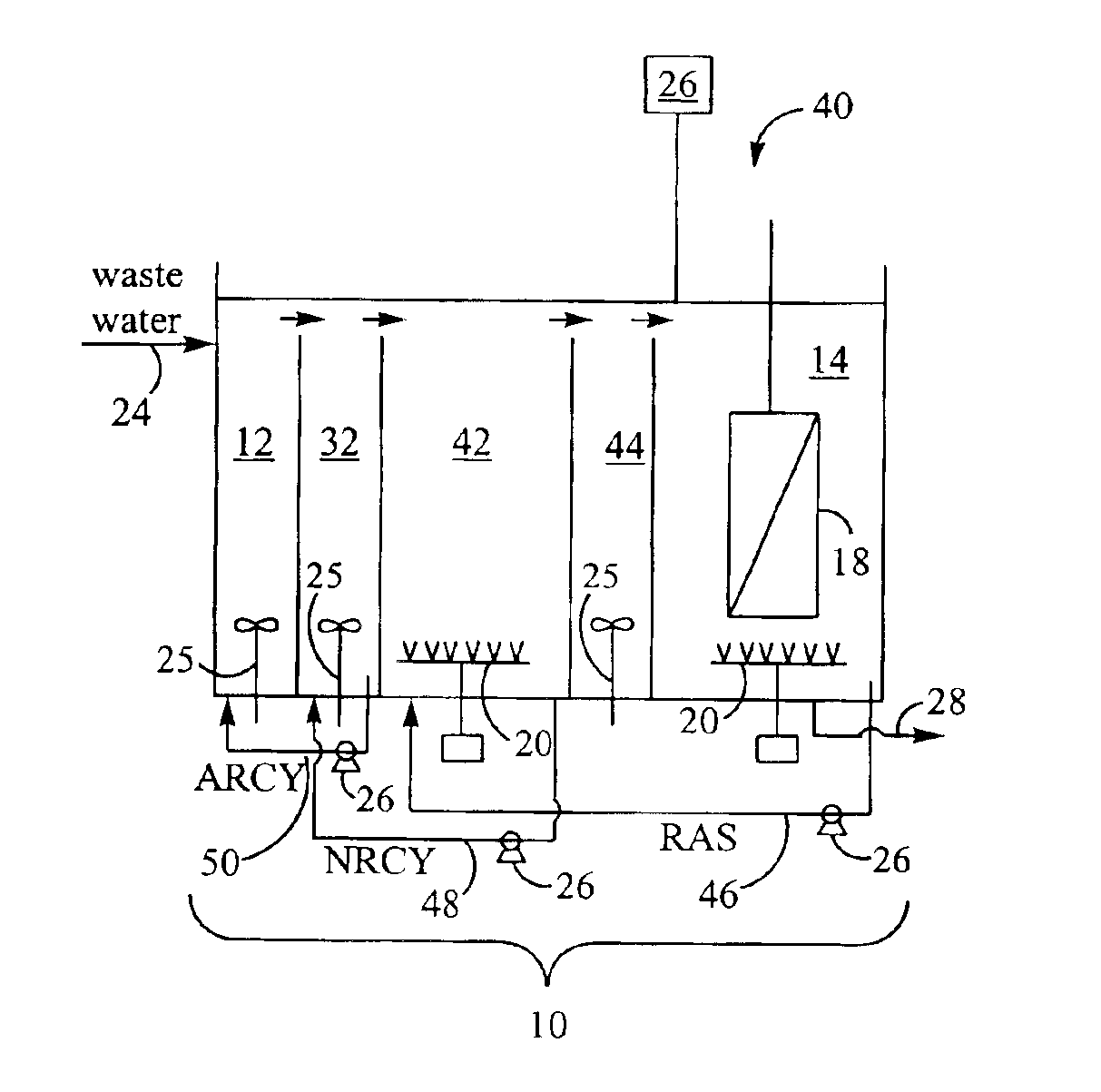 Method for treating wastewater in a membrane bioreactor to produce a low phosphorus effluent