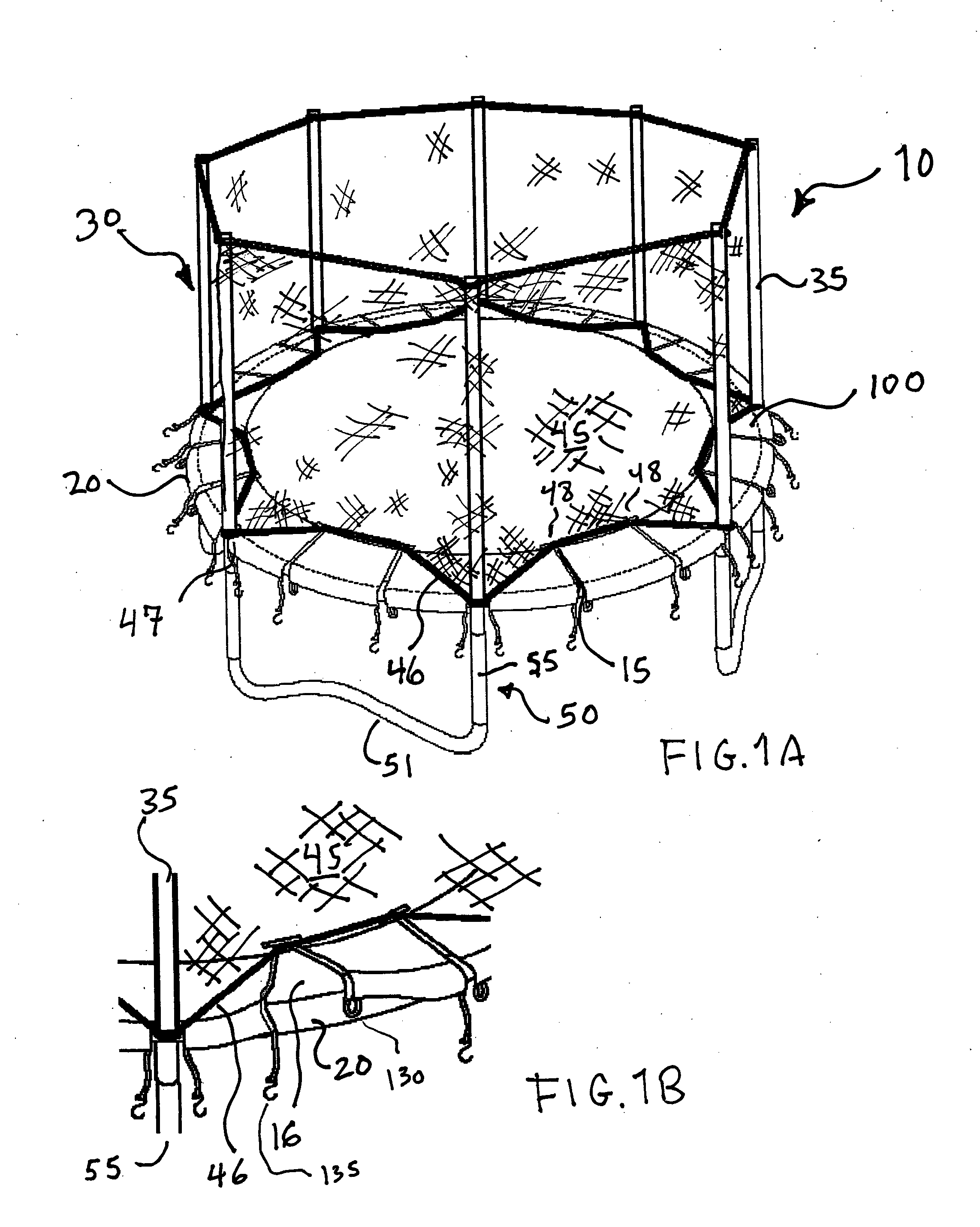 Weather and protective cover for a trampoline