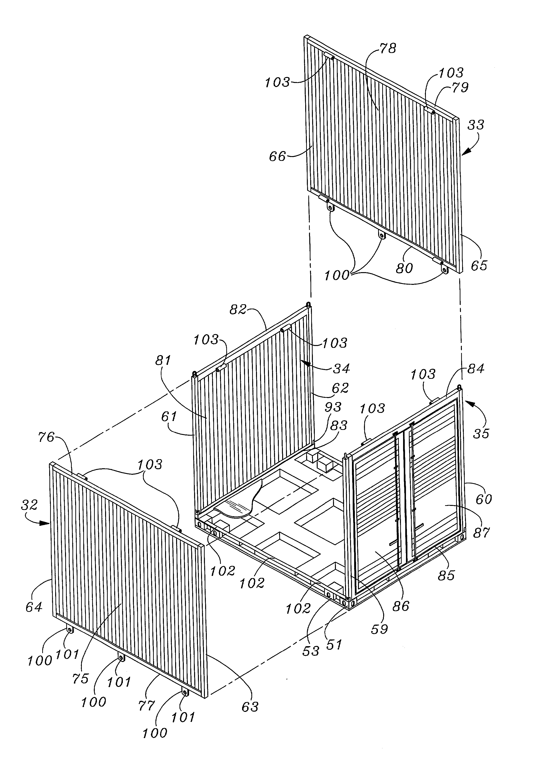 Fold-up storage container