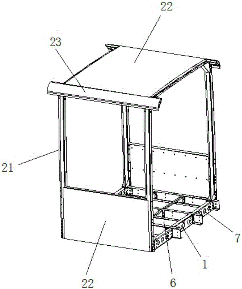 Modularized light full-bearing passenger car body structure