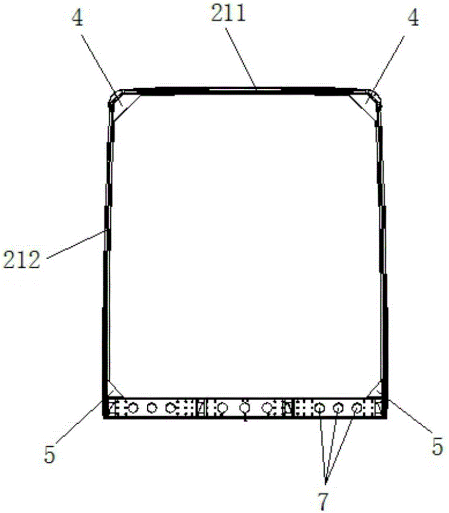 Modularized light full-bearing passenger car body structure