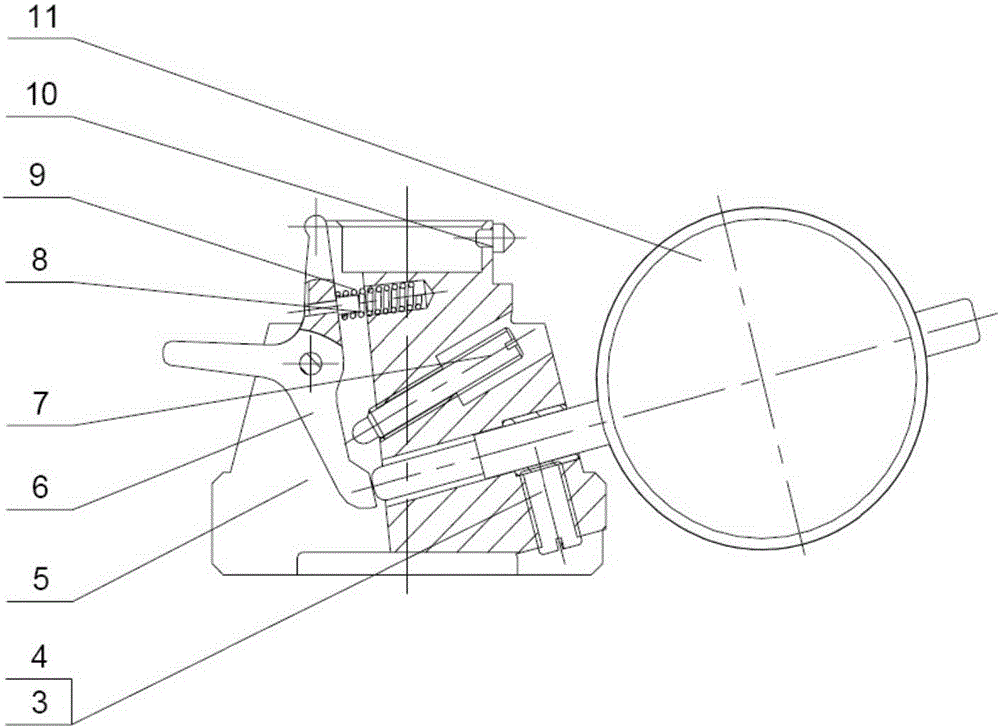 Measuring tool and measuring method for measuring the internal diameter of an annular hole