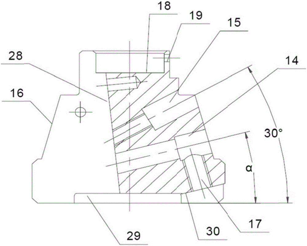 Measuring tool and measuring method for measuring the internal diameter of an annular hole