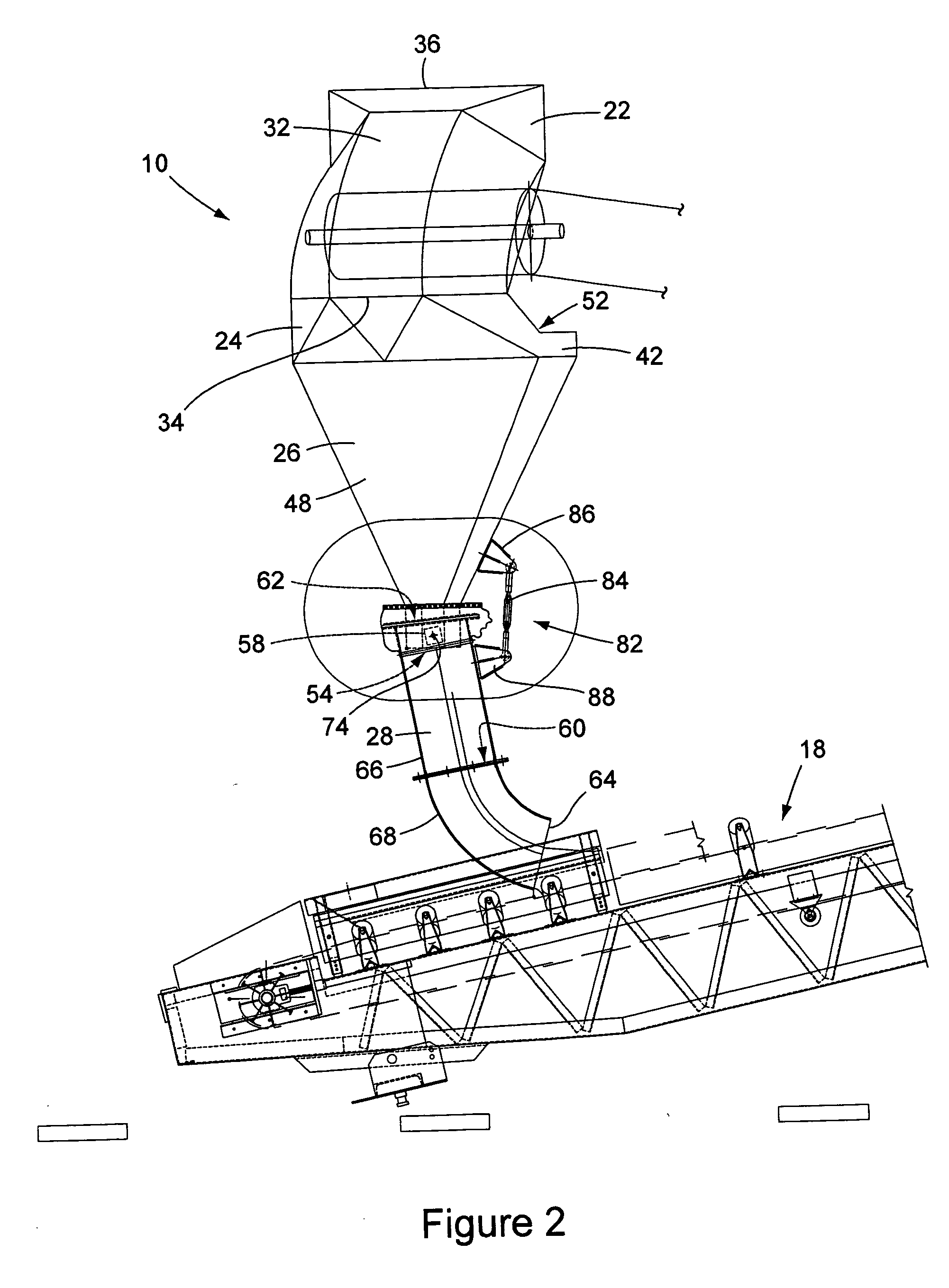 Bulk material precision transfer chute apparatus