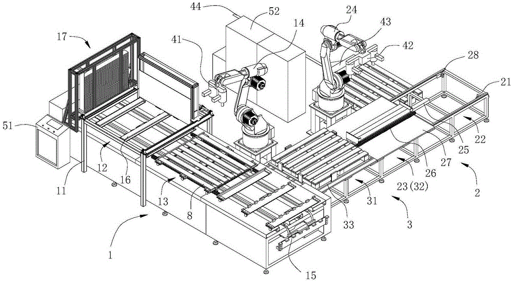 Wooden tray production line and wooden tray production process