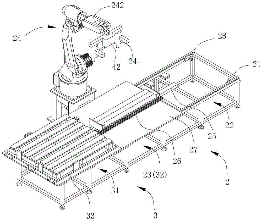 Wooden tray production line and wooden tray production process