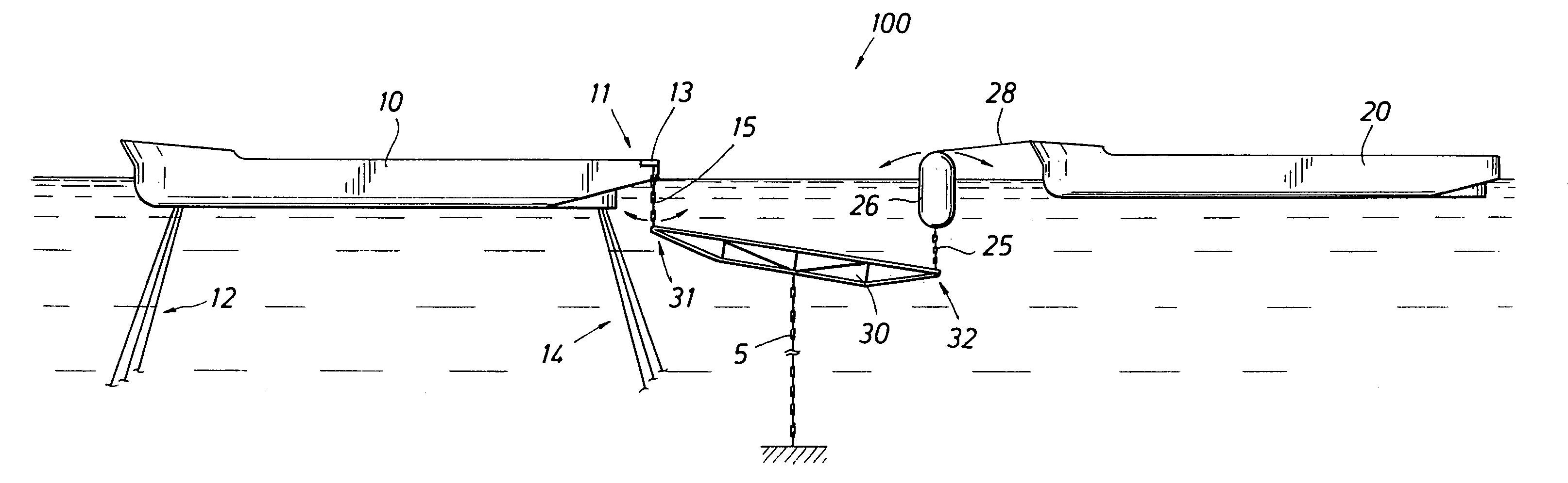 Offloading arrangements and method for spread moored FPSOs