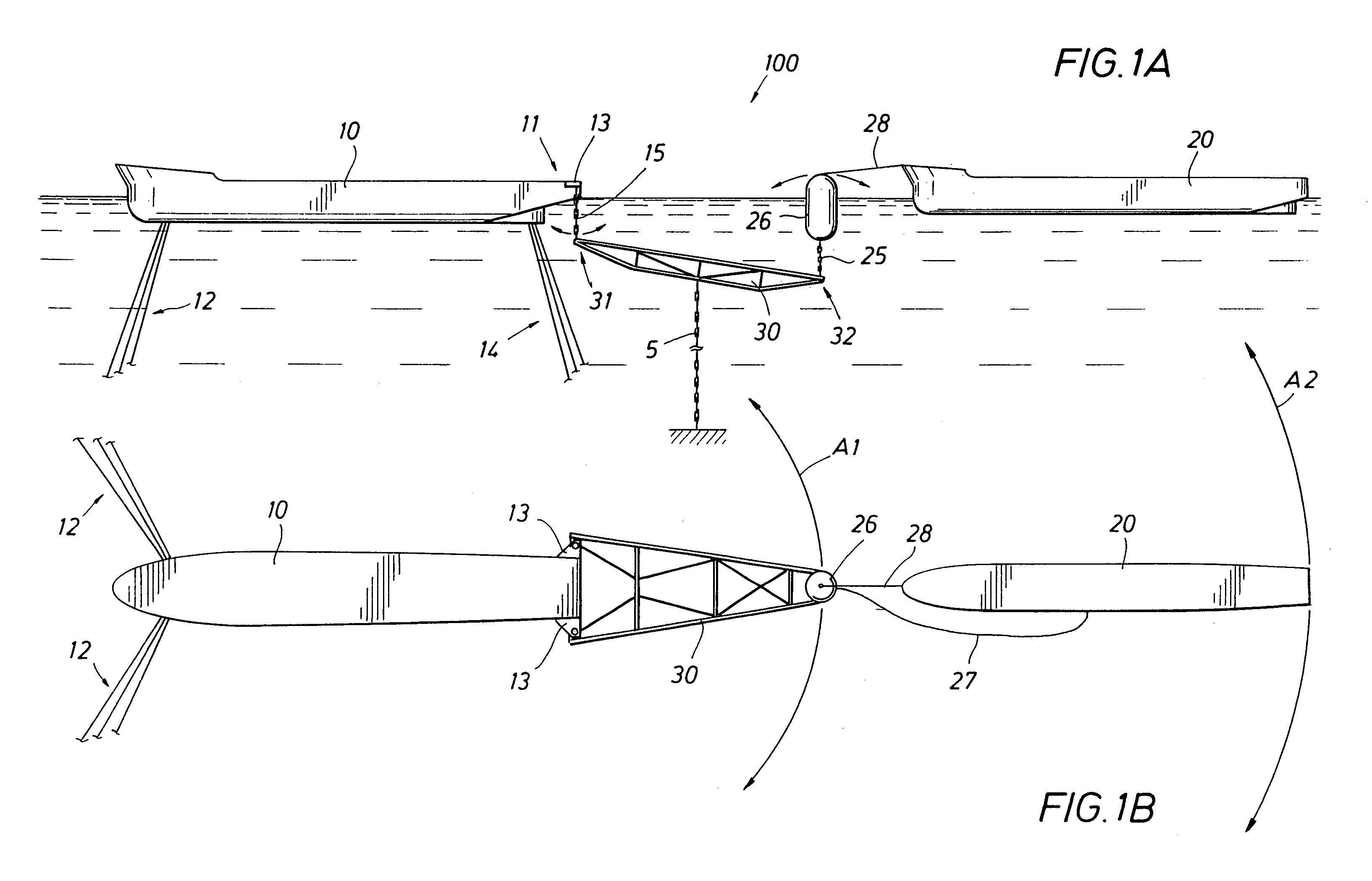 Offloading arrangements and method for spread moored FPSOs