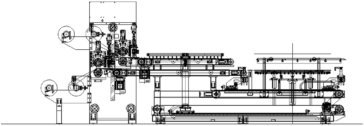 Pressure-free guide type double-copper-foil cutting forming system