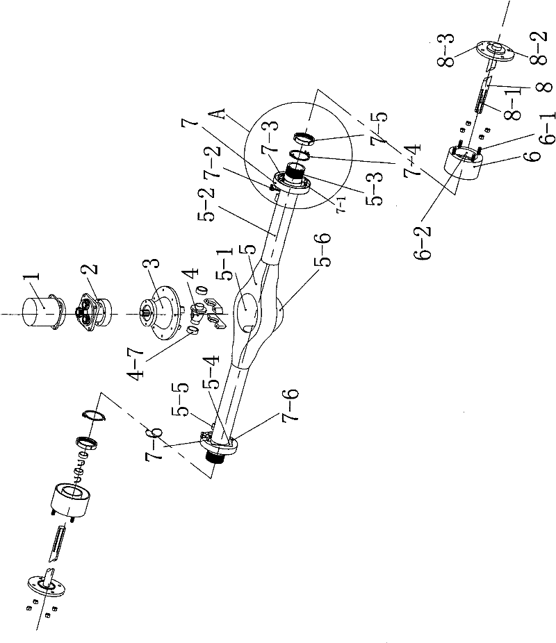 Gearbox motor straight rotating device for electric motorcycle tricycle and driving method thereof