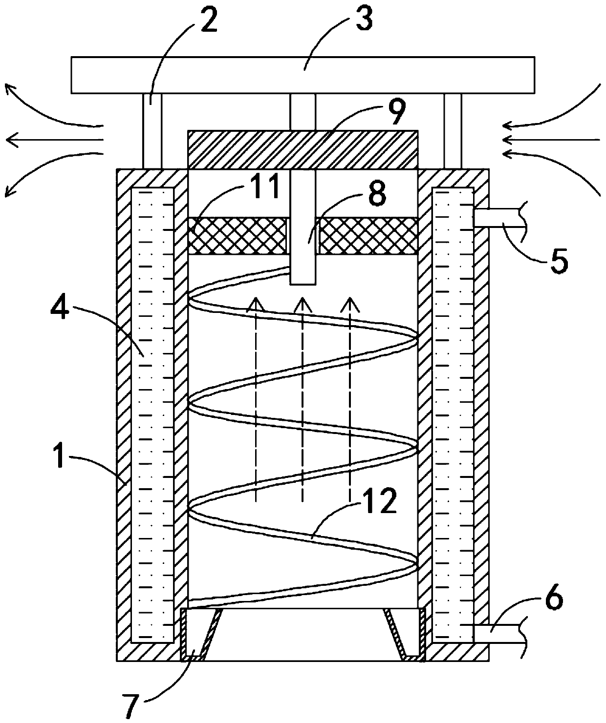 Energy-saving environment-friendly self-cleaning chimney