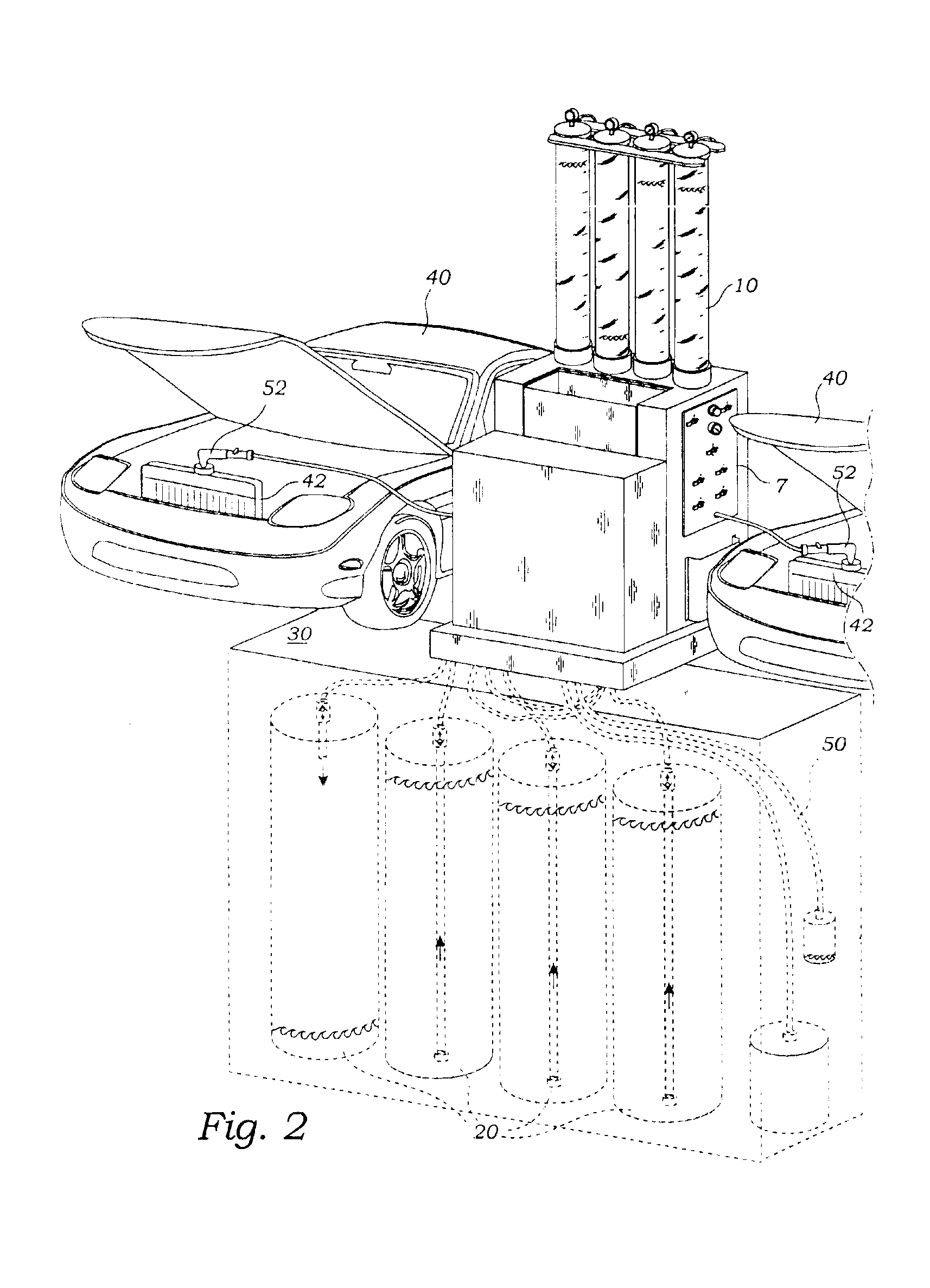 Stationary fluid replacement system and methods of use