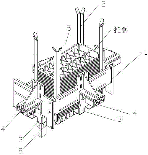 Self-separation type box lowering mechanism of box packing machine