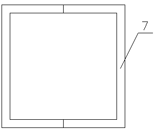 A container ship lashing bridge vertical general assembly tire frame