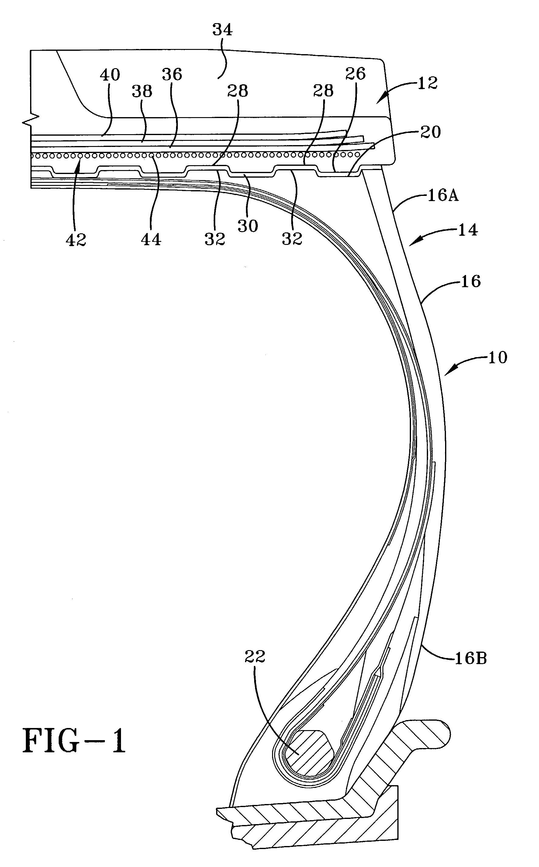 Two piece tire with improved tire tread belt