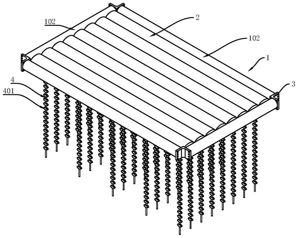 Floating type ecological wetland system suitable for coastal bay and construction method