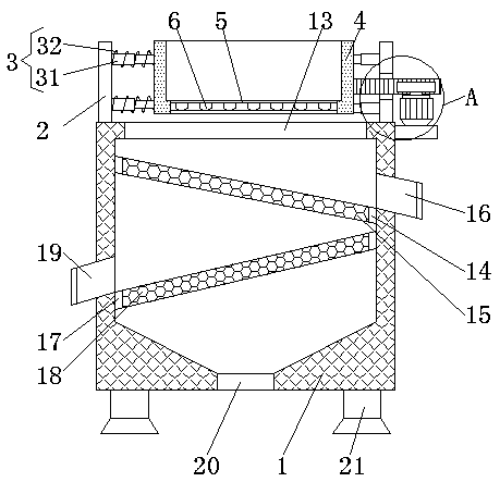 Sorting screening device for tea preparation