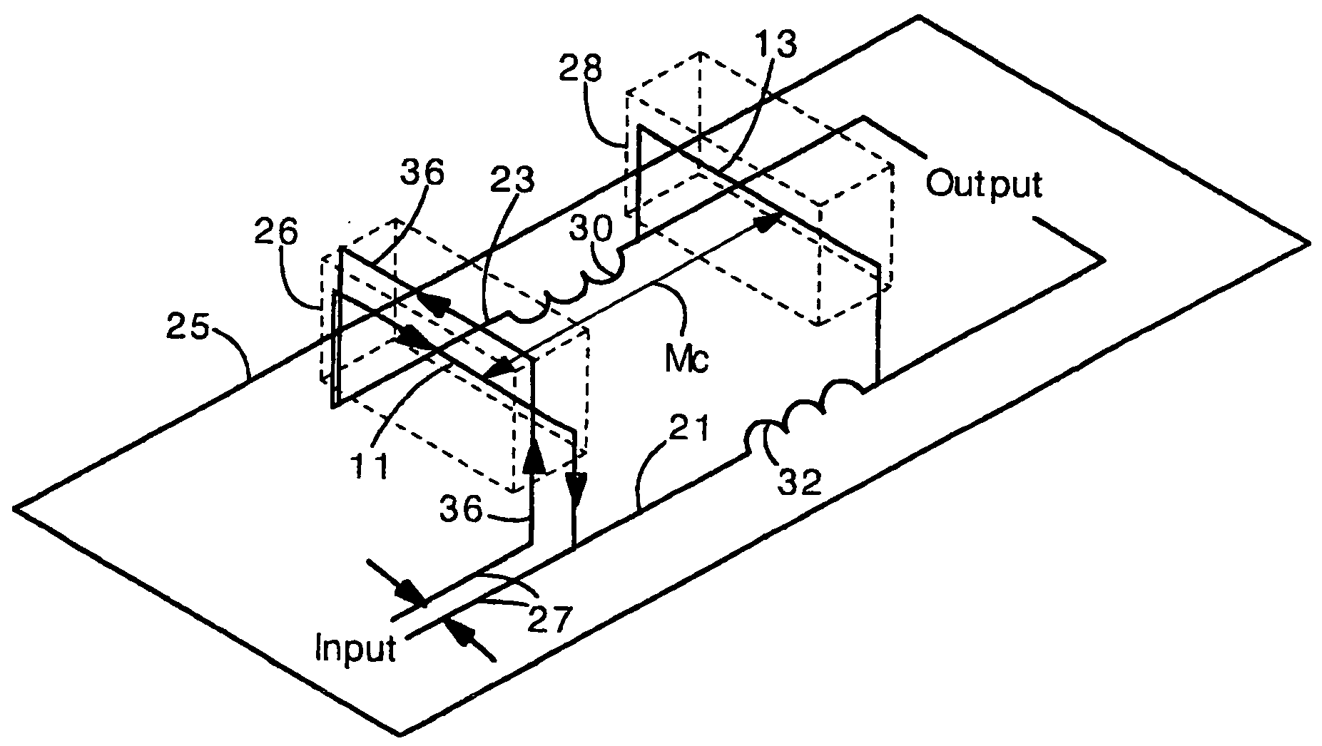 EMI filter and frequency filters having capacitor with inductance cancellation loop