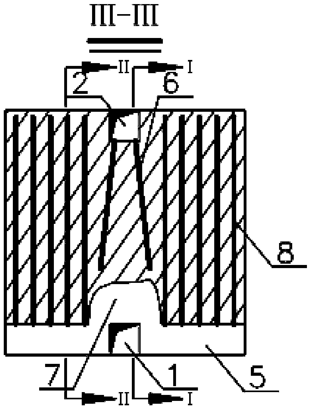 Up and down hole combined cutting-well-free slot broaching method