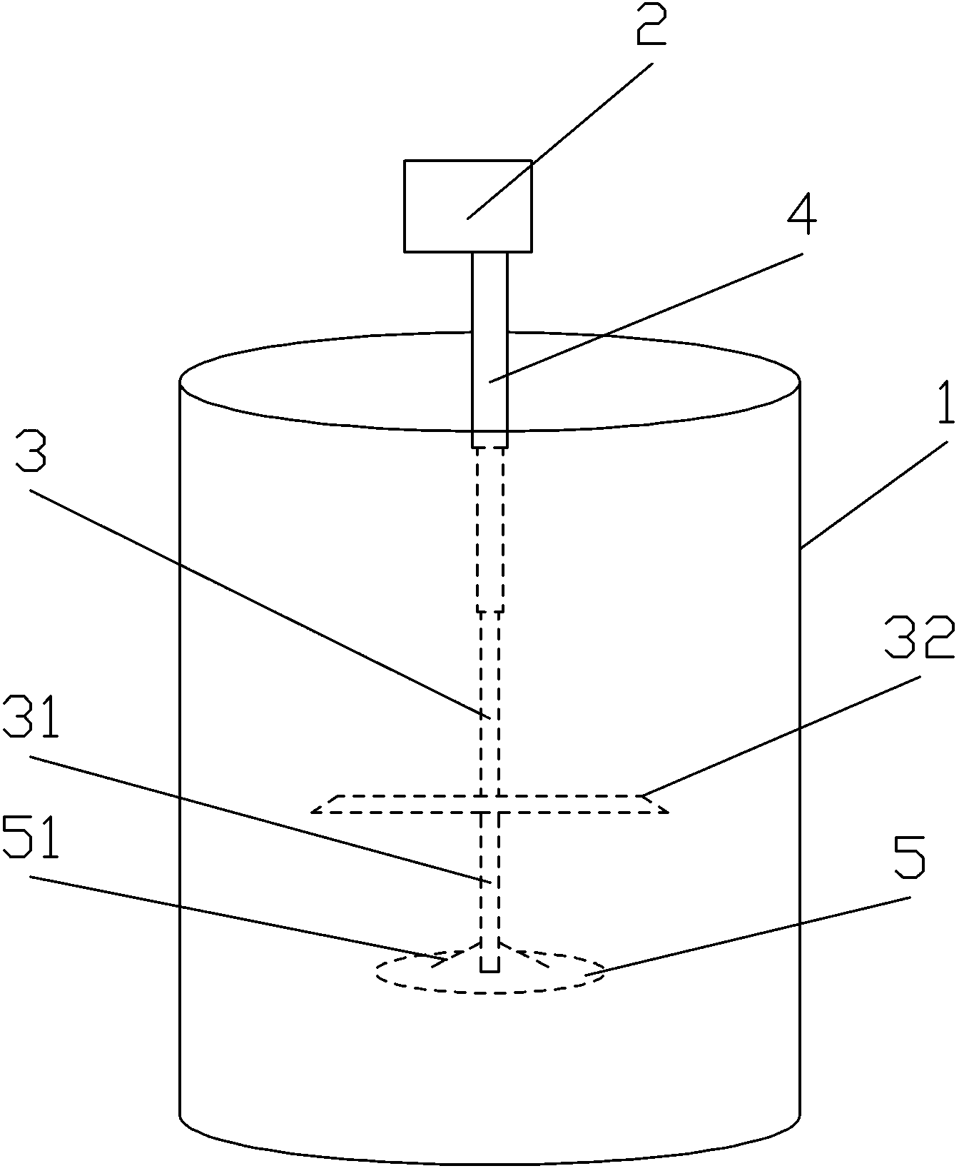 Agitator for mixing and stirring