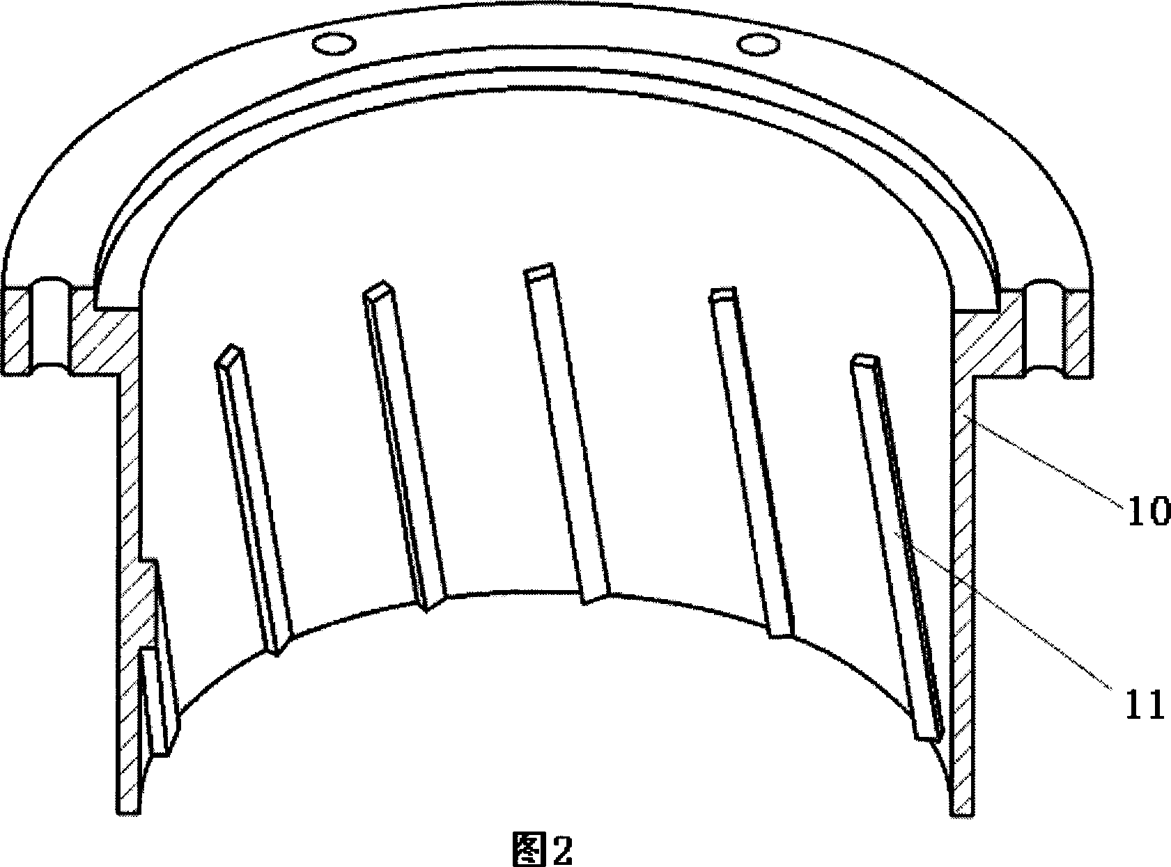 Vertical hammer piece breaking mixing apparatus