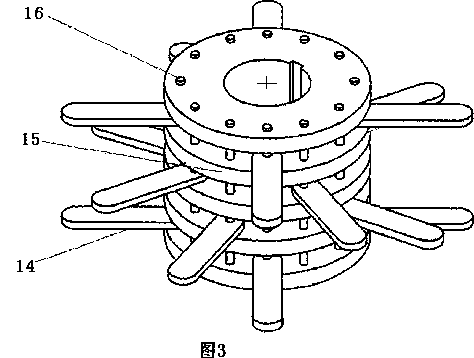 Vertical hammer piece breaking mixing apparatus