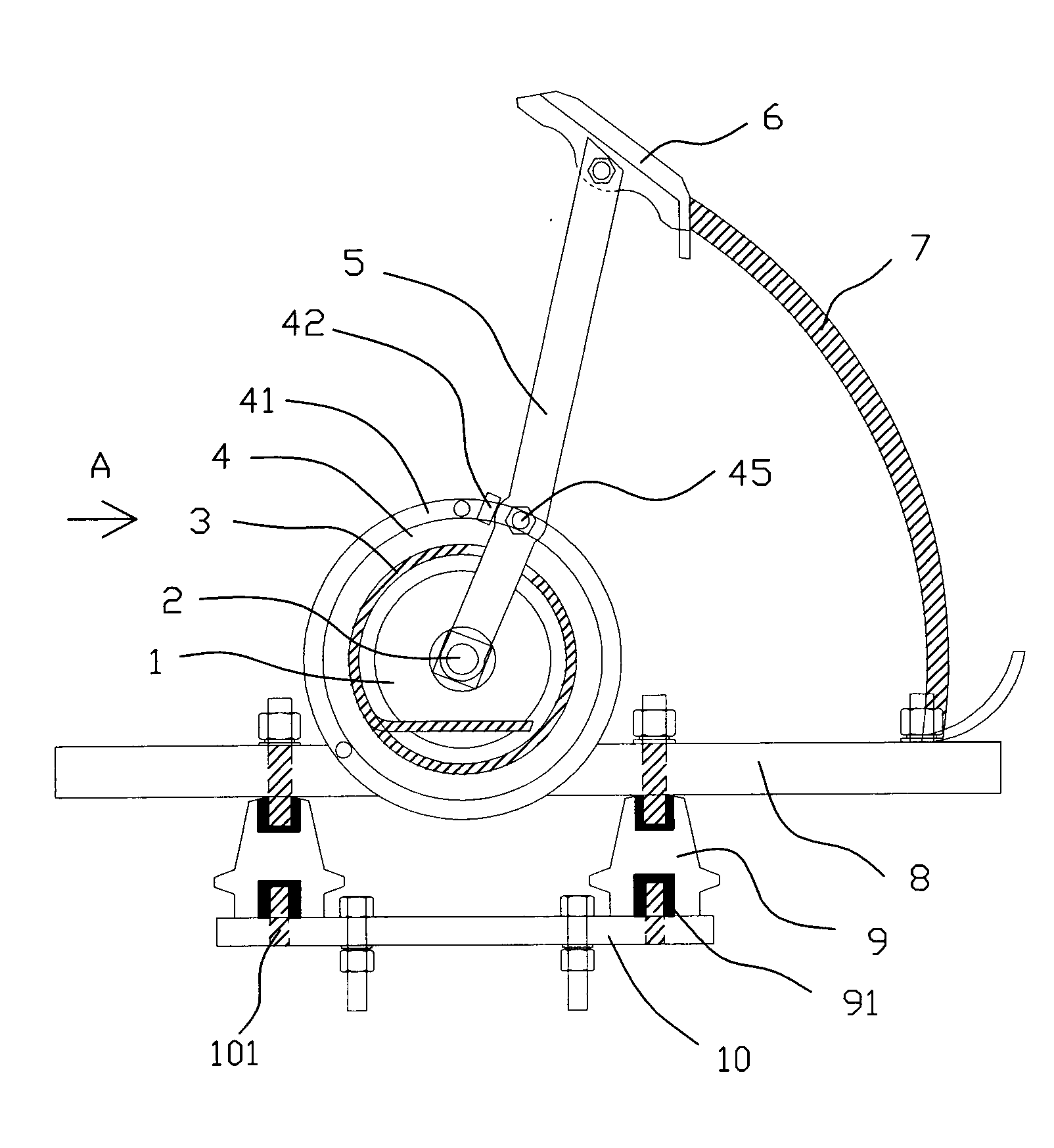 Arm type current collector