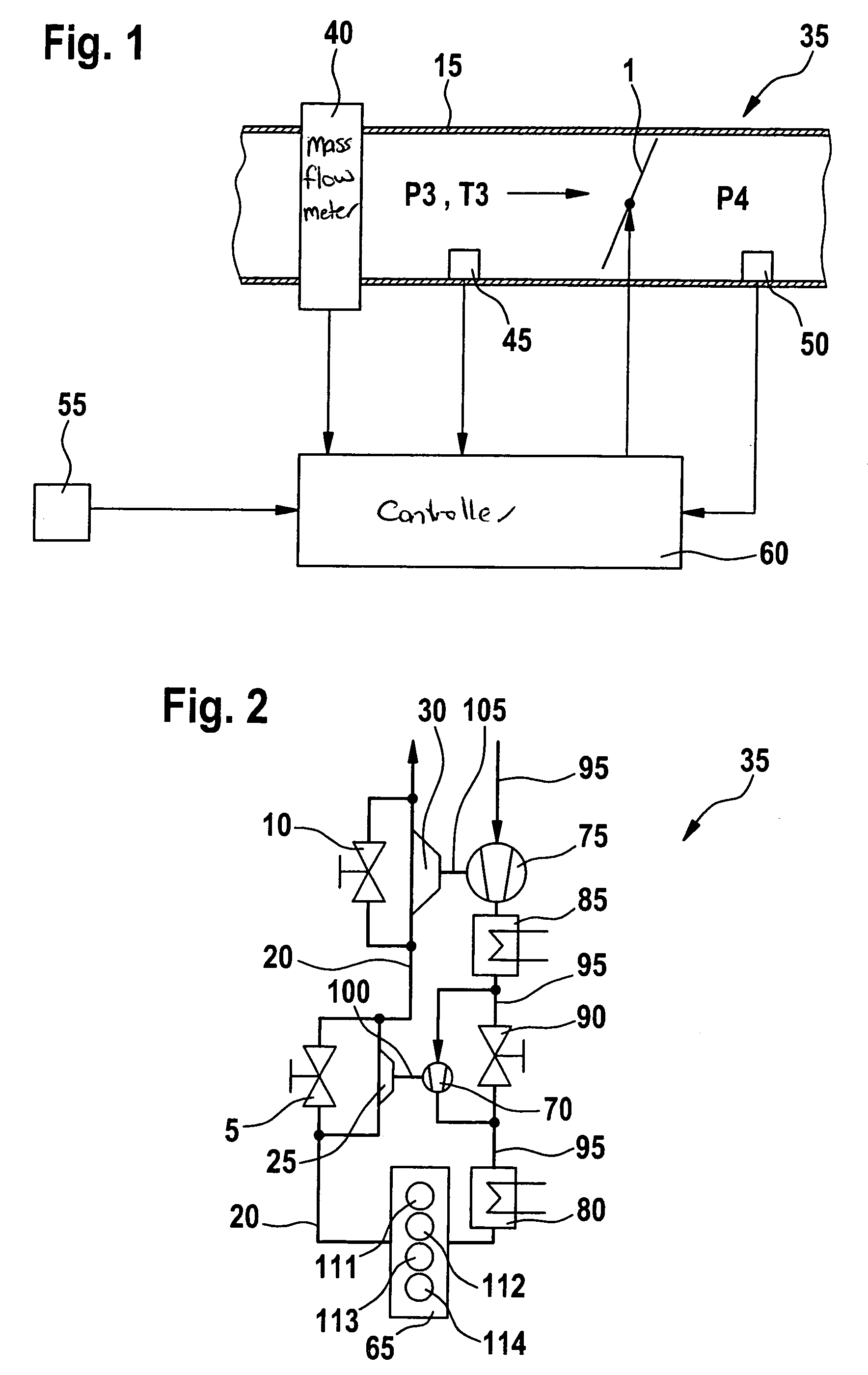 Method for controlling at least one actuator in a mass flow duct