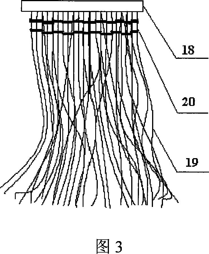 Comb-like membrane-bioreactor having free end