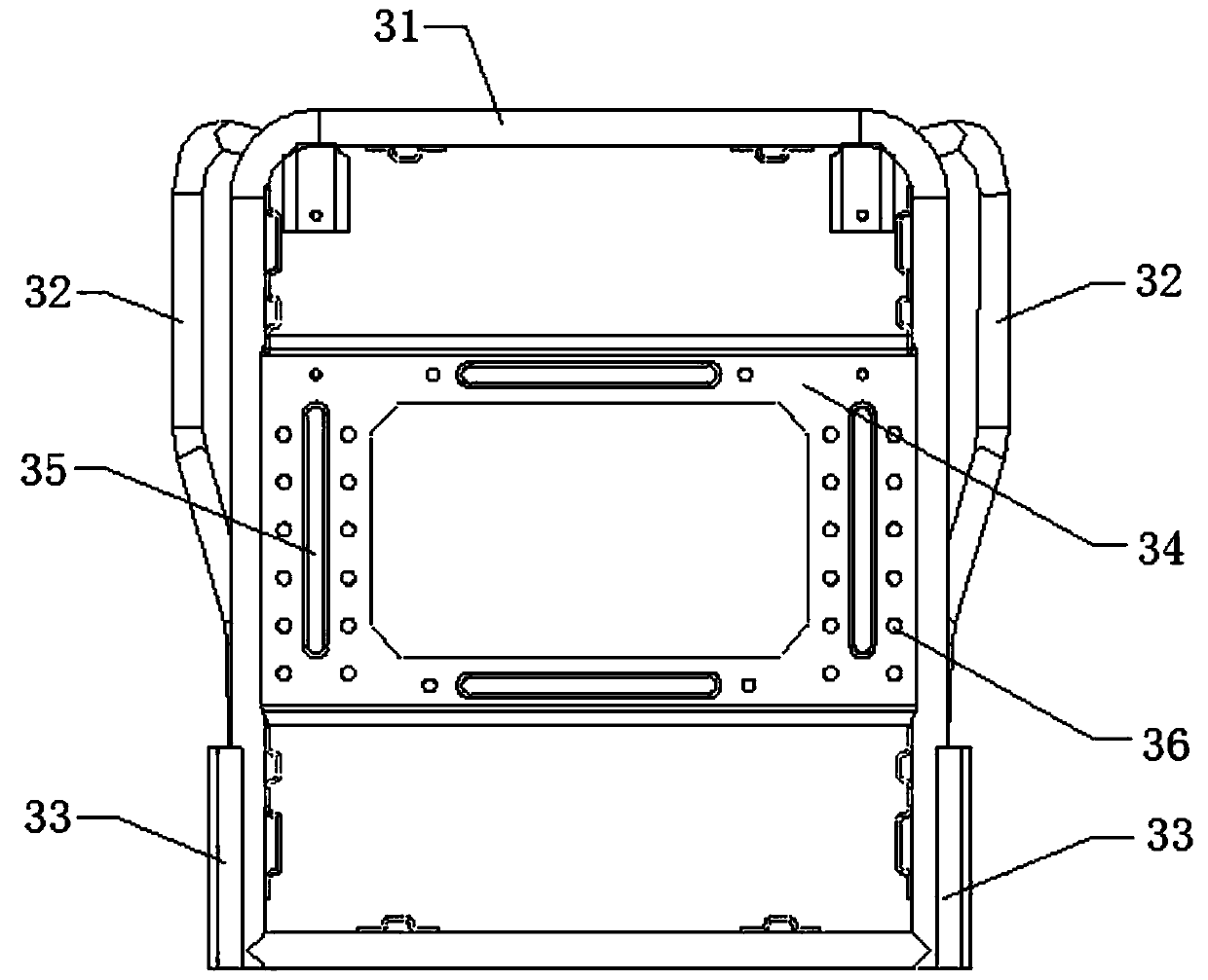 Assembling support of seat