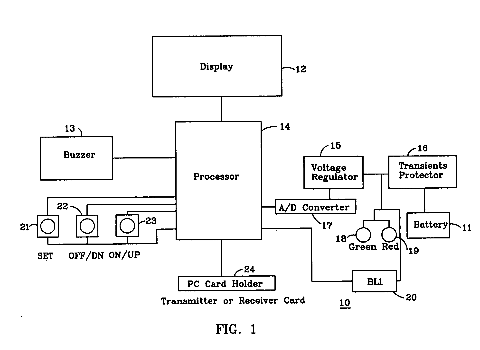 Battery voltage monitor