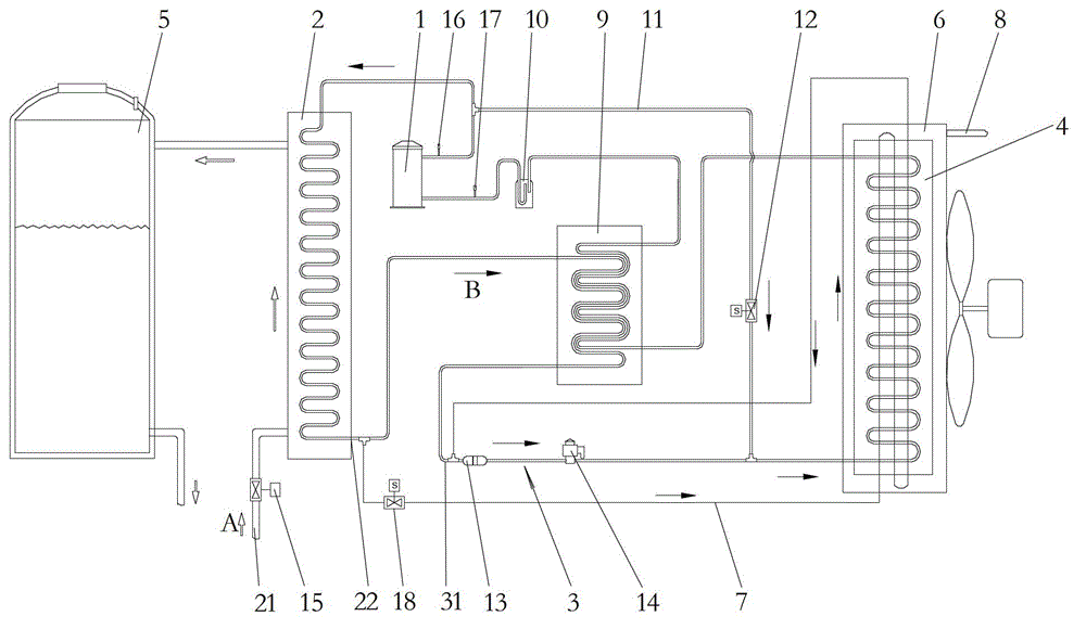 Air source heat pump water heater