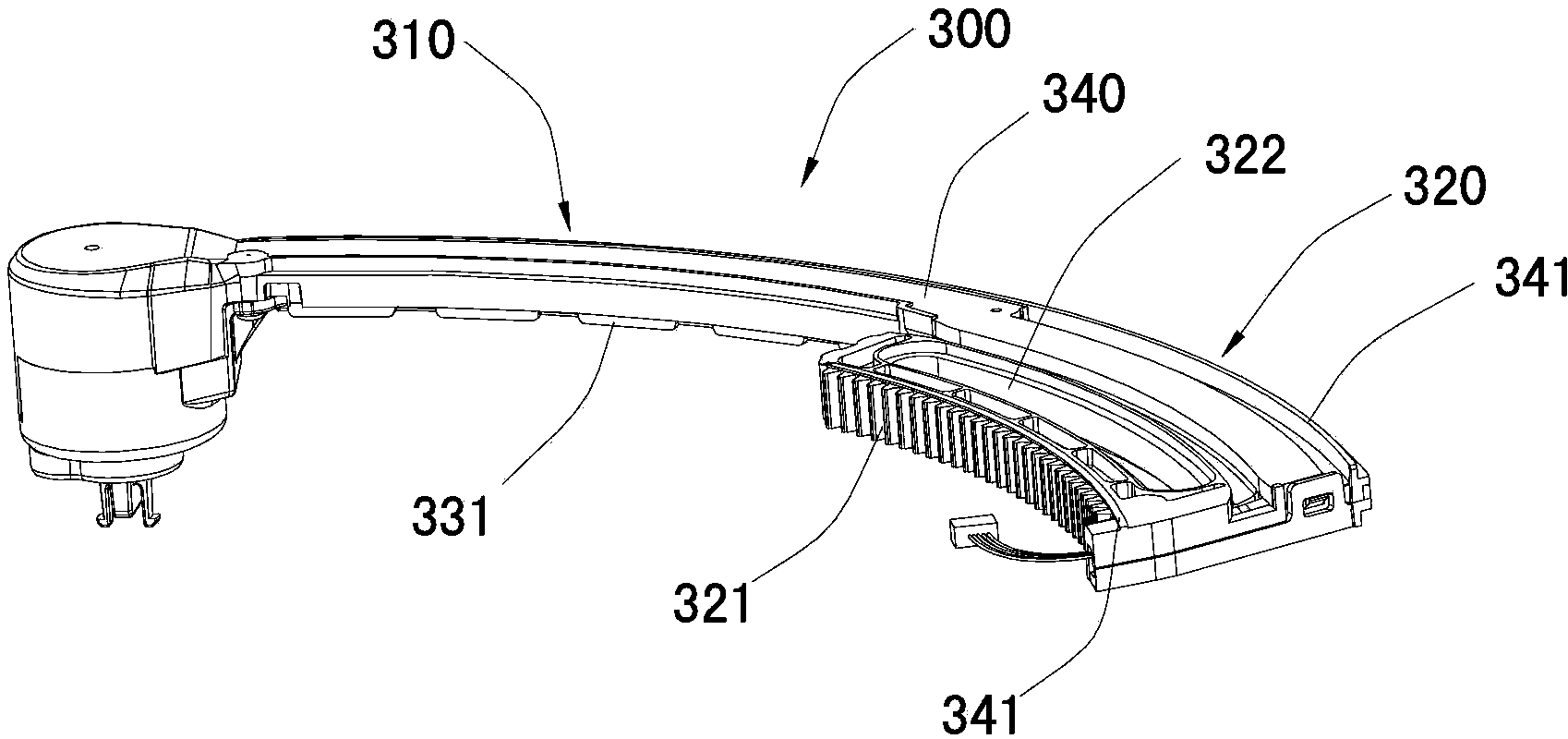 Air deflector driving device and air conditioner indoor unit provided with same