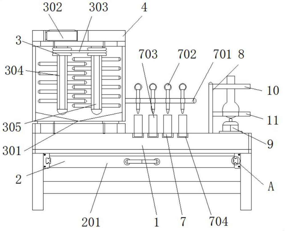 Equipment for detecting vanadium content in ore